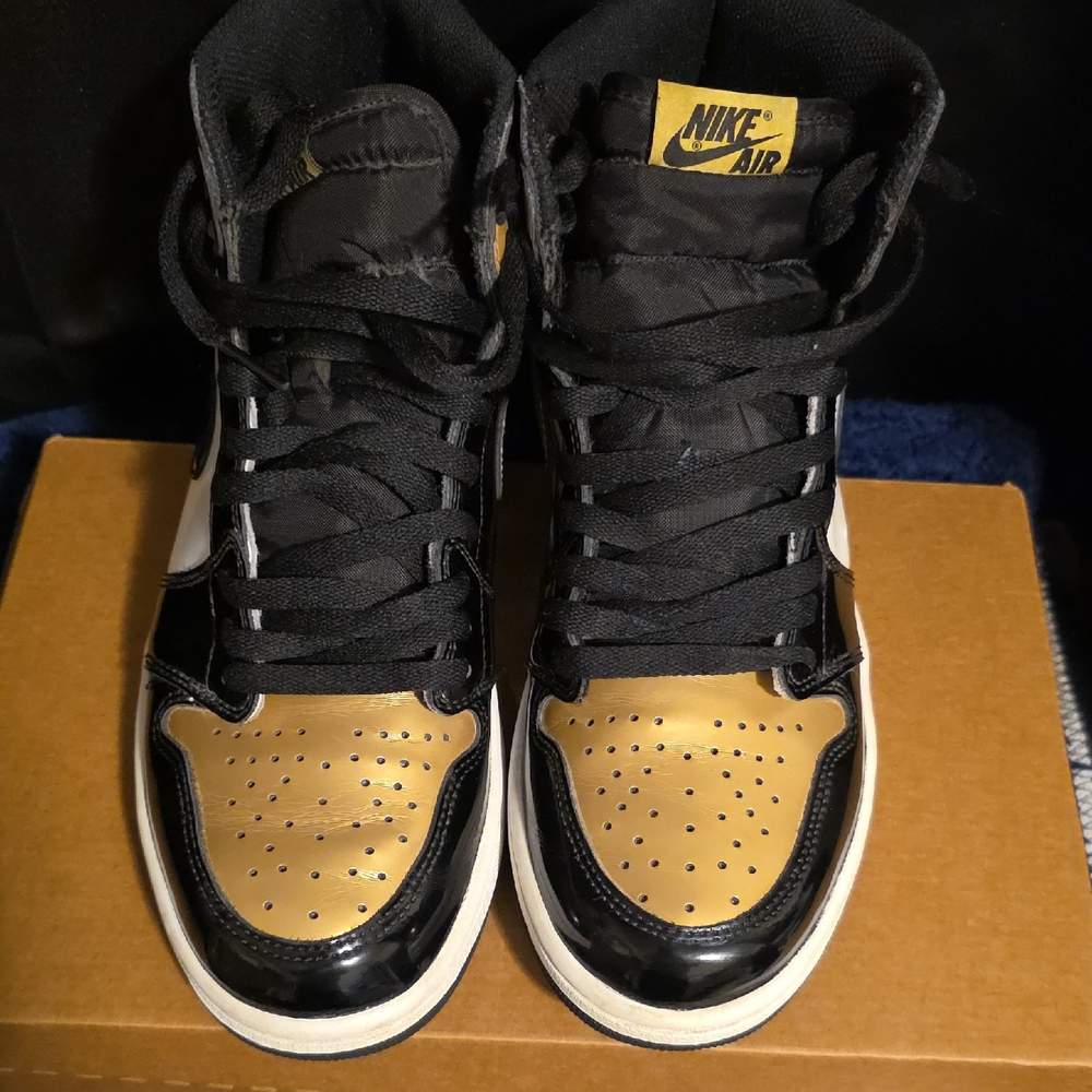 Nike Air Jordan 1 Retro High NRG, Patent Gold Toe Size 9.5 - Picture 4 of 14